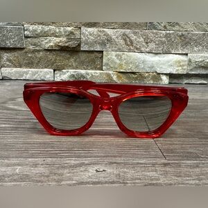 Kirk & Kirk Ella Sunglasses with silver mirror polarized lenses